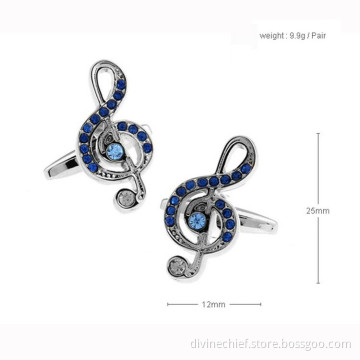 Cufflinks Manufacturer Make Custom Rhinestone Cufflinks For Man's Shirt